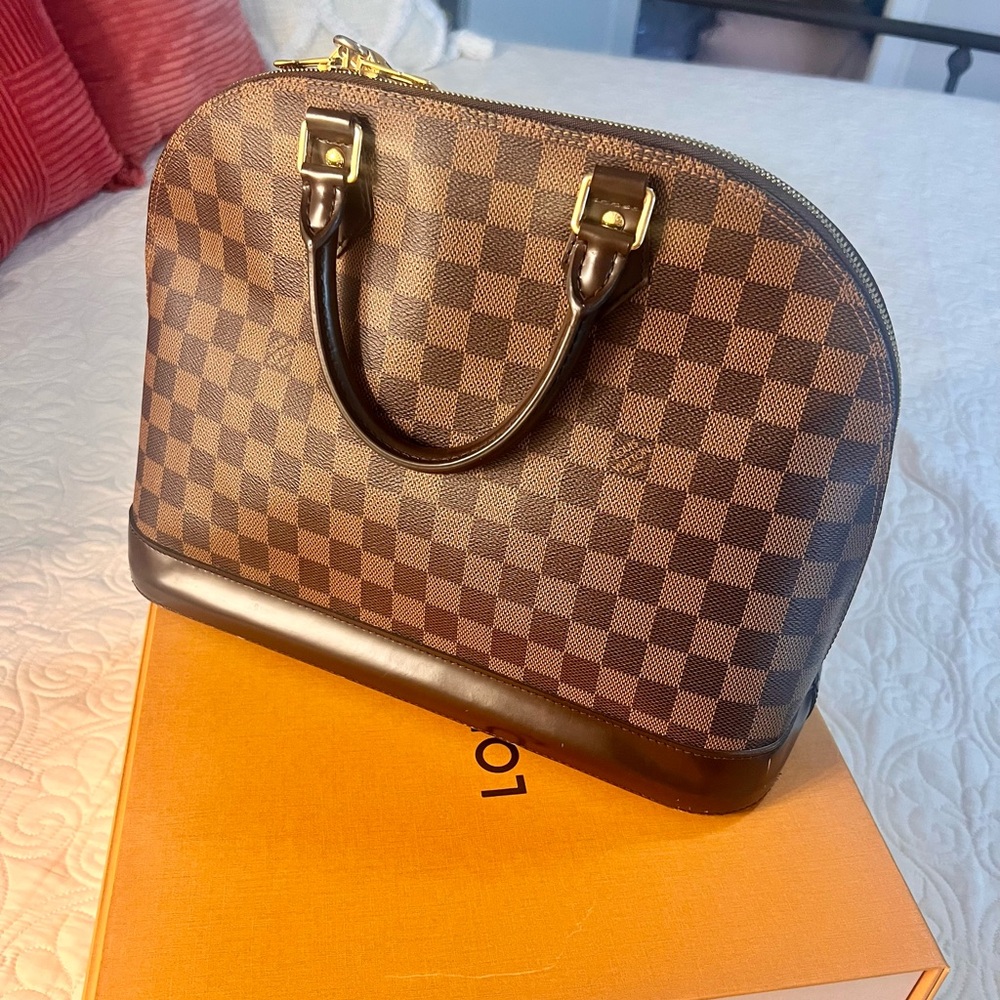Original Louis rVuitton Alma MM Bag - Damier Ebene Alma MM